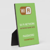 ライトグリーンシンプルエレガントWiFi情報 フォトプラーク (側面)