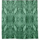 ライトグリーンスネークスキンプリント シャワーカーテン (正面)