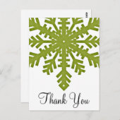 ライトグリーンスノーフレークカスタムポストカード ポストカード (正面/裏面)