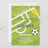 ライトグリーンスポーツパーティーデザイン 招待状 (正面)