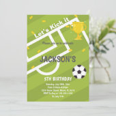 ライトグリーンスポーツパーティーデザイン 招待状 (スタンド正面)