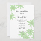 ライトグリーンデイジーブライダルシャワー 招待状 (正面)