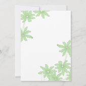 ライトグリーンデイジーブライダルシャワー 招待状 (裏面)