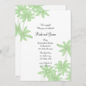 ライトグリーンデイジー婚約パーティ 招待状 (正面/裏面)