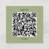 ライトグリーントレンディータイポグラフィRSVP エンクロージャーカード (裏面)