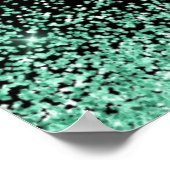 ライトグリーンドレスフェイクグリッタースウィート16へようこそ ポスター (角)