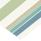 ライトグリーンネイビーブルーストライプ ショートテーブルランナー (コーナー)