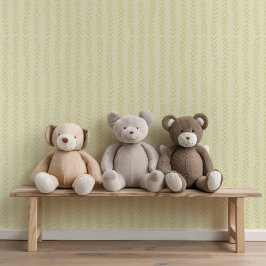 ライトグリーンハンド描画ヘリンボーン子供部屋 壁紙