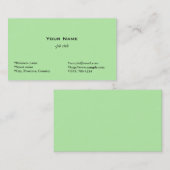 ライトグリーンパーソナルビジネスカード 名刺 (正面/裏面)
