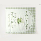 ライトグリーンパーフェクト抹茶ブライダルシャワー背景 タペストリー (正面(横))