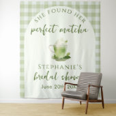 ライトグリーンパーフェクト抹茶ブライダルシャワー背景 タペストリー (インサイチュ)