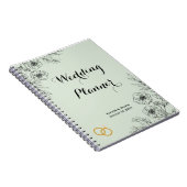 ライトグリーンフローラウェディングプランナー ノートブック (右側)