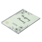 ライトグリーンフローラウェディングプランナー ノートブック (左側)