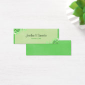 ライトグリーンフローラ小結婚式の引き出物メッセージカード (デスク)