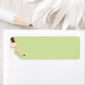 ライトグリーンブライダルシャワーワイン住所 シール (インサイチュ)