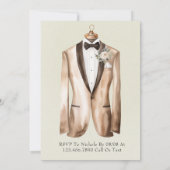 ライトグリーンブリデスメイドバチュラーパーティ 招待状 (裏面)