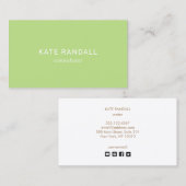 ライトグリーンプロフェッショナルソーシャルメディアネットワーク 名刺 (正面/裏面)