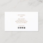 ライトグリーンプロフェッショナルソーシャルメディアネットワーク 名刺 (裏面)