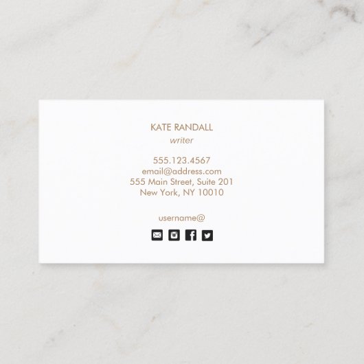 ライトグリーンプロフェッショナルソーシャルメディアネットワーク 名刺 (裏面)