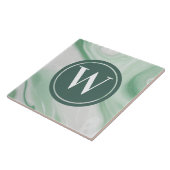 ライトグリーンマーブルタイルシーグリーンティール（緑がかった色）石 タイル (側面)