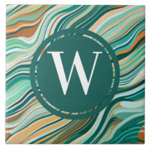 ライトグリーンマーブルタイルシーグリーンティール（緑がかった色）石