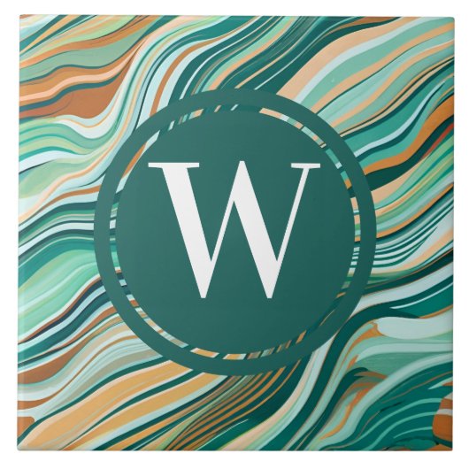 ライトグリーンマーブルタイルシーグリーンティール（緑がかった色）石 タイル (正面)