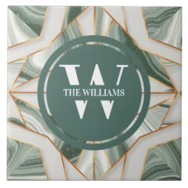 ライトグリーンマーブルタイルシーグリーンティール（緑がかった色）石 タイル