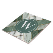 ライトグリーンマーブルタイルシーグリーンティール(緑がかった色)石 タイル (側面)