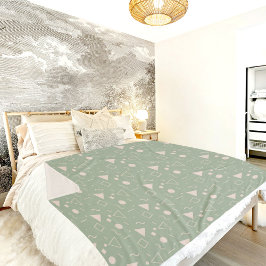 ライトグリーンメンフィスパターン シェルパケット シェルパブランケット