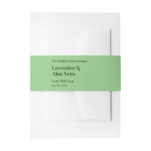 ライトグリーンモダンソープベリーバンド 招待状ベリーバンド (正面例)