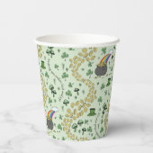 ライトグリーンラッキーシャームロックSt patricks day 紙コップ (裏面)