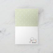 ライトグリーンラムベビーシャワーありがとう サンキューカード (内部)