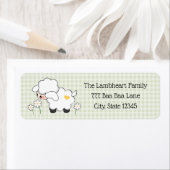 ライトグリーンラムベビーシャワー ラベル (インサイチュ)
