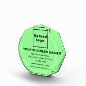 ライトグリーン八角形のビジネスブランド フォトブロック (右)