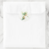 ライトグリーン妖精アルコールインクガールバースデーパーティー ラウンドシール (バッグ)