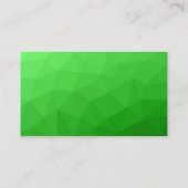 ライトグリーン幾何学メッシュパターンQRコードモノグラム 名刺 (裏面)