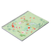 ライトグリーン日本のノートのウォーターガーデン ノートブック (左側)