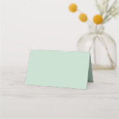 ライトグリーン淡い色の&ピンク牡丹バラフローラ結婚ズ プレイスカード (裏面)