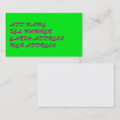 ライトグリーン無地のカラー名刺 名刺 (正面/裏面)