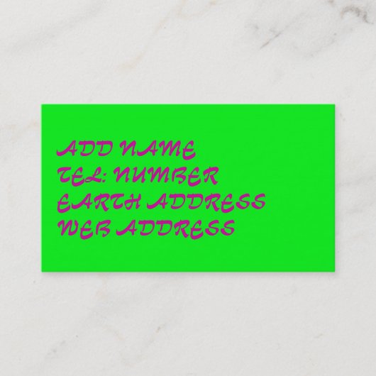 ライトグリーン無地のカラー名刺 名刺 (正面)