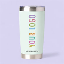 ライトグリーン絶縁タンブラー会社のロゴブランド