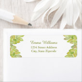 ライトグリーン葉自然住所 シール (インサイチュ)
