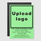 ライトグリーン5" x 7インチ磁気名刺 (正面/裏面)