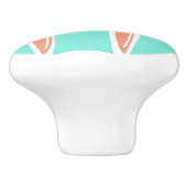 ライトグリーン うさぎの耳 イースター 陶器プル セラミックノブ (側面)