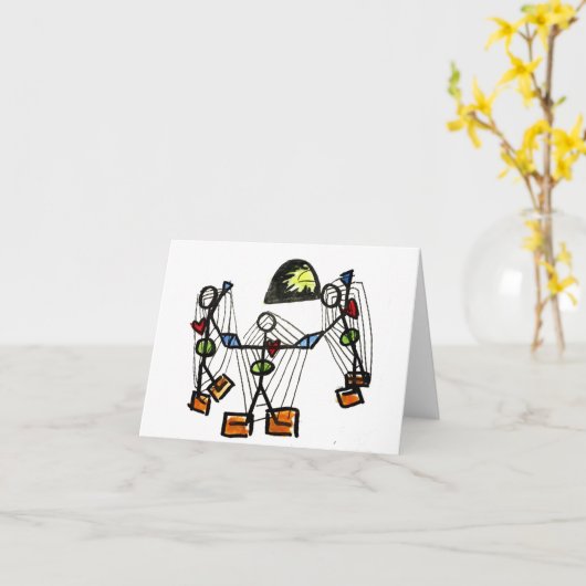 ライトグルーくもの巣|ストーリーの比喩 カード (黄色い花)