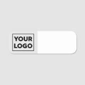 ライトグレイカスタム再使用可能ドライイレース上のロゴ 名札 (正面)