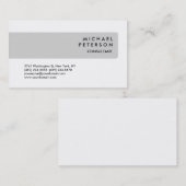 ライトグレイストライプホワイトバックグランド名刺 名刺 (正面/裏面)