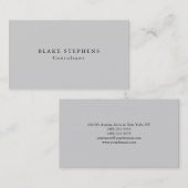 ライトグレイユニークオリジナルクラシカルプロフェッショナル 名刺 (正面/裏面)