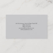 ライトグレイユニークオリジナルクラシカルプロフェッショナル 名刺 (裏面)