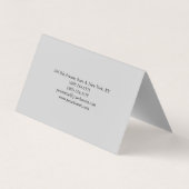 ライトグレイユニークオリジナルクラシカルプロフェッショナル 名刺 (裏面)